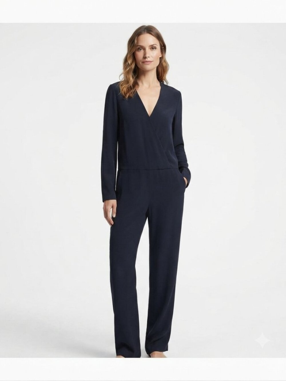 SÉZANE NAVY SLIM FIT JUMPSUIT - 10 (40)